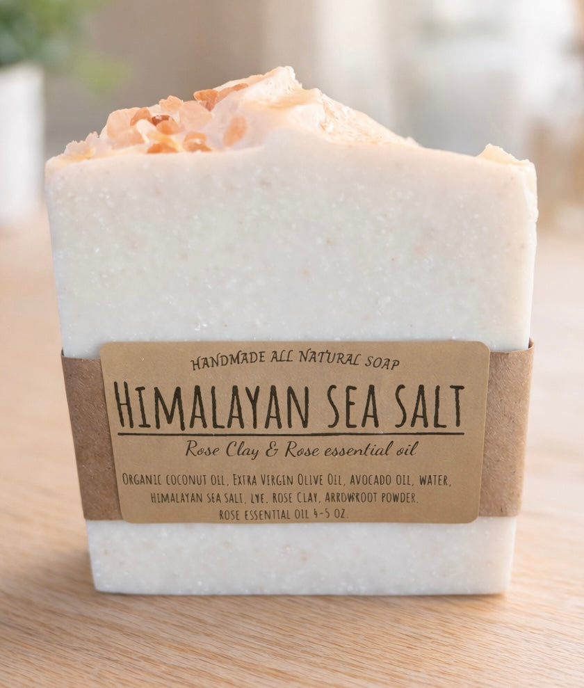 Himalayan Sea Salt Soap- Rose Clay & Rose Essential Oil